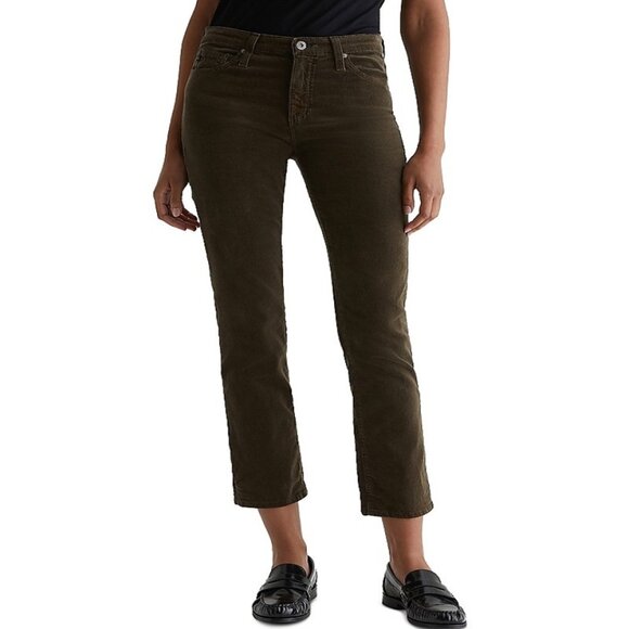 215$ Ag Mari Mid Rise Slim Straight Leg Jeans Women's Size 32 Rich Umber Brown - Picture 1 of 1